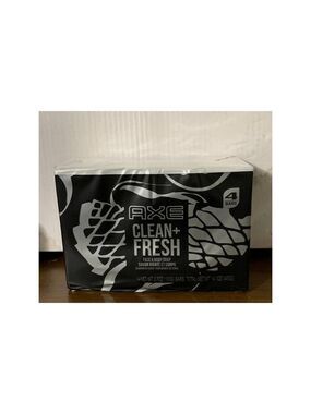 AXE 4Pk of Clean & Fresh Face/Body Soap Cedarwood Scent 4 (3.7Oz) Bars